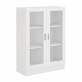Credenza con Vetrina in Legno Bianco 82,5x30,5x115 cm
