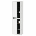 Armadio da Bagno Alto Vomano, Bianco, 50x170 cm