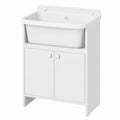 Mobile lavatoio San Marco per lavanderia da interno ed esterno, con vasca in resina e vano contenitore 55x35 cm