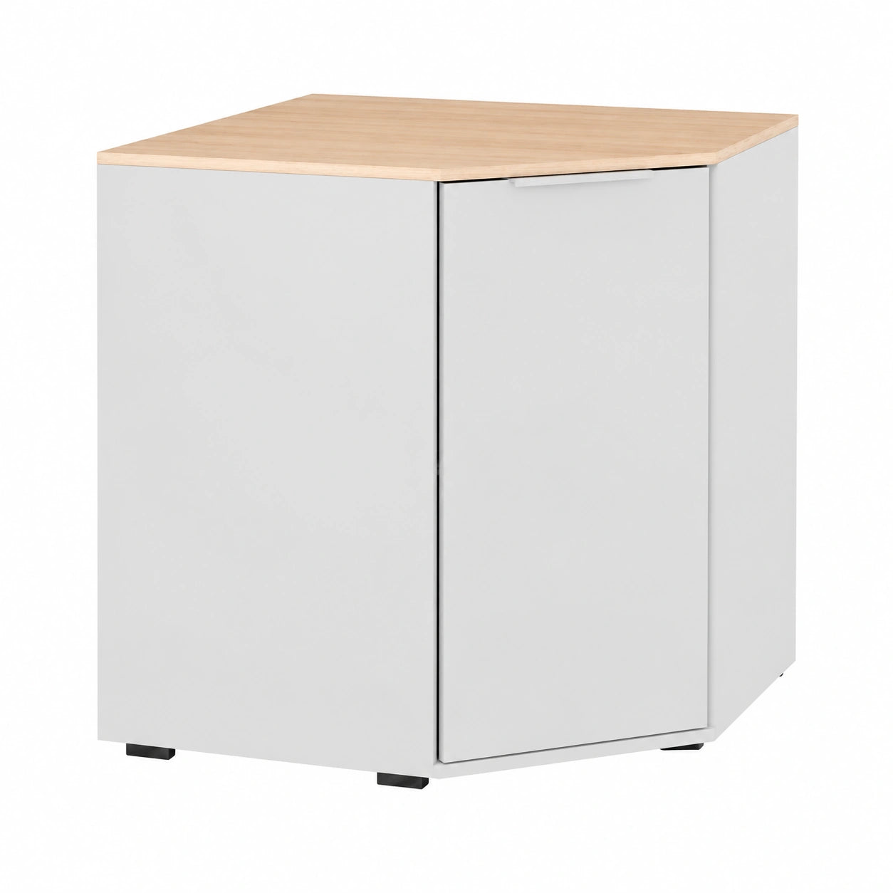 Credenza Vicco Betti, Bianco/Sonoma con Porta - 77,9 x 77,9 cm, Spazio di Archiviazione per Casa