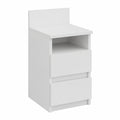 Set di 2 Comodini Vicco Monty Bianchi per Camera da Letto o Soggiorno