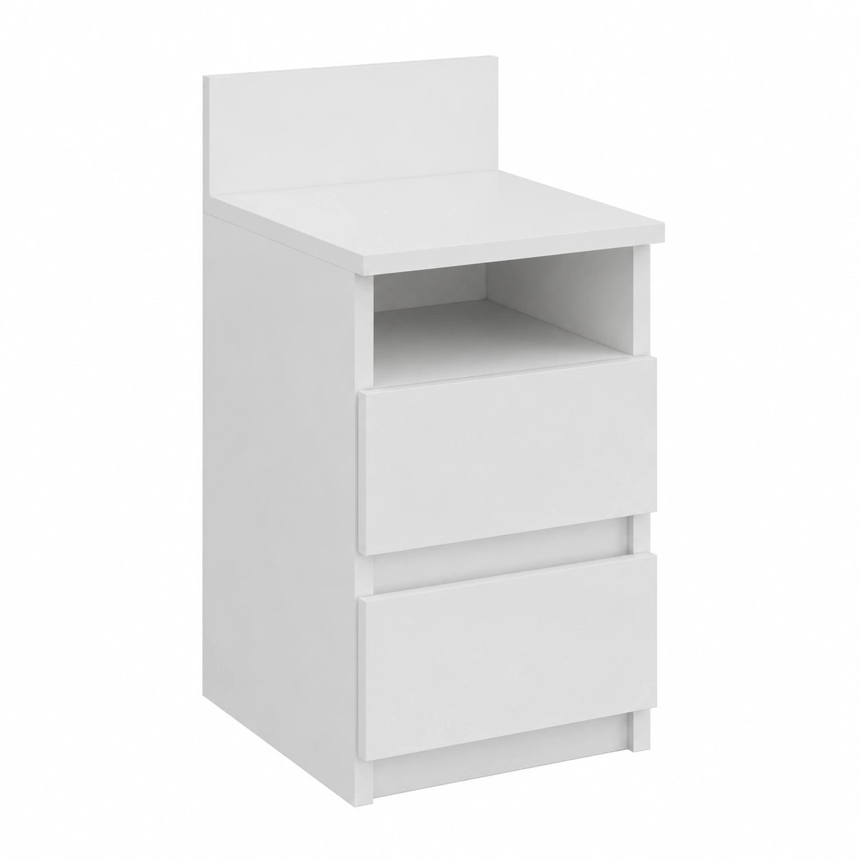 Set di 2 Comodini Vicco Monty Bianchi per Camera da Letto o Soggiorno