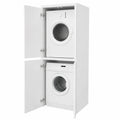 Mobili Lavatrice e Asciugatrice Salvaspazio - Elegante Armadio da Lavanderia 67x73x188 cm, Made in Italy