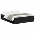 Struttura Letto Nero 120x200 cm per Camera da Letto Moderna