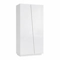 Armadio Versatile WHOUS, Bianco Lucido, con Ante e Ripiani, 79,2x38x166 cm