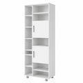 Armadio Bagno Vicco Ilias, Bianco, 60x190 cm, Ripiani Regolabili