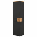 Armadietto da bagno sospeso Eden in Antracite, 40 x 184.2 cm, con ripiani regolabili