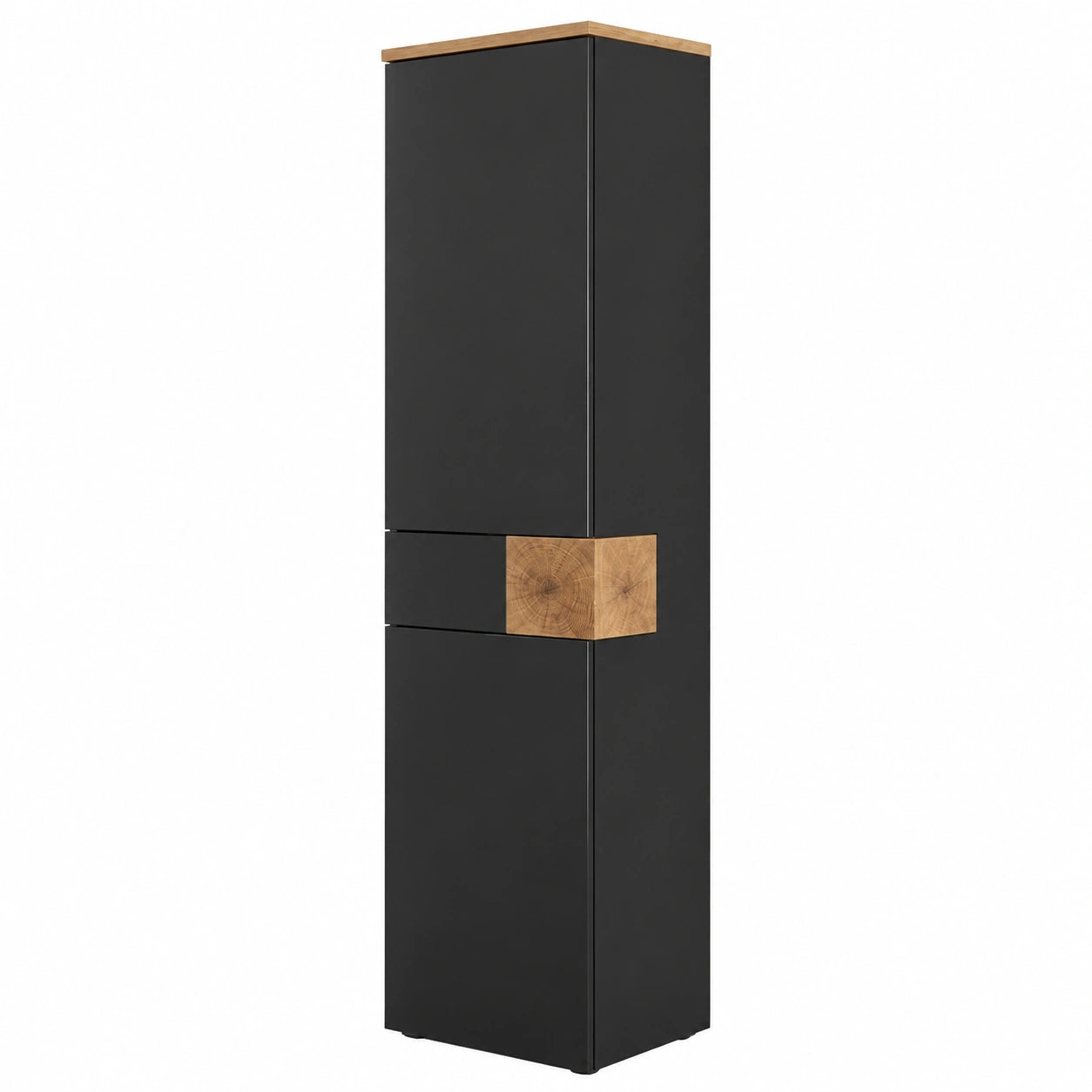 Armadietto da bagno sospeso Eden in Antracite, 40 x 184.2 cm, con ripiani regolabili