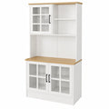 Yaheetech Armadio Dispensa Cucina con Ante e Ripiani Regolabili, 80 x 37 x 183 cm, Bianco