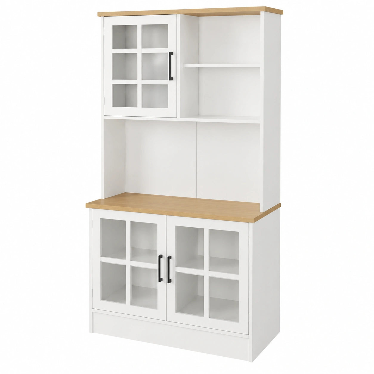Yaheetech Armadio Dispensa Cucina con Ante e Ripiani Regolabili, 80 x 37 x 183 cm, Bianco