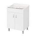 Lavatoio Eco Bianco Negrari 60x50cm con Mobile Bagno in Legno Idrofugo