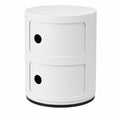 Kartell Contenitore Modulare 2 Elementi, Design Rotondo, ABS Bianco, 32x32x40 cm