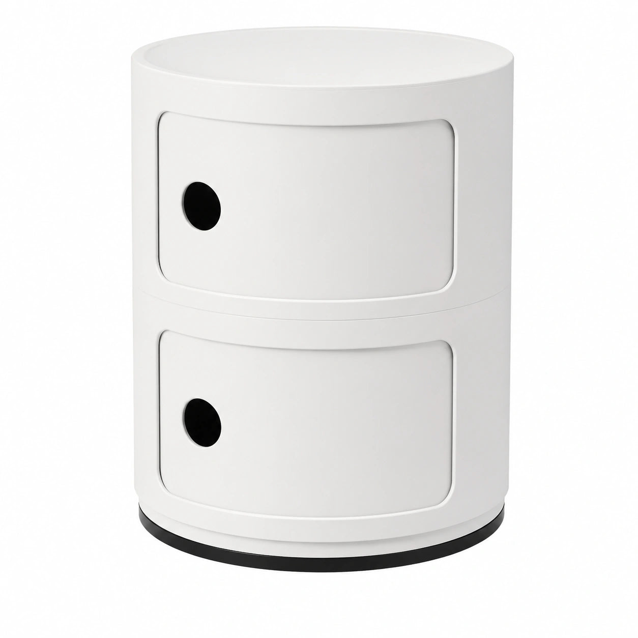 Kartell Contenitore Modulare 2 Elementi, Design Rotondo, ABS Bianco, 32x32x40 cm