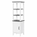 HOMCOM Armadio Alto Salvaspazio per Bagno, Mobile con Ripiani Regolabili, 40x38x162.5 cm, Bianco