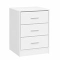 Set di 2 Comodini Moderni WOLTU, 3 Cassetti, Ampia Capienza, per Camera, Soggiorno e Ufficio, 39x28x54cm, Colore Bianco